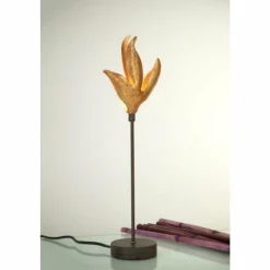 Lampes Dorées-Luminaires Holländer Lampe de table Holländer PICCOLA PELICANO Brun doré, 1 lumière