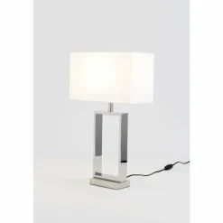 Lampes En Tissu-Luminaires Holländer Lampe de table Holländer SPRAZZO Argenté, 1 lumière