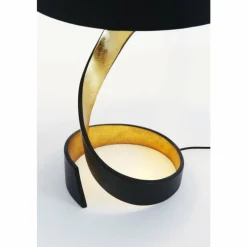 Lampes En Tissu-Luminaires Holländer Lampe de table Holländer VORTICE Noir doré, 1 lumière