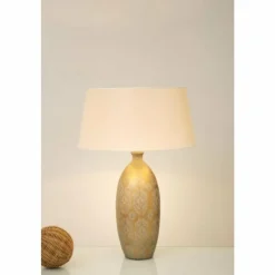 Lampes Dorées-Luminaires Holländer Lampe de table Holländer VASO BAROCCO Or, Argenté, 1 lumière