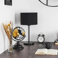 Lampes En Tissu-hofstein Lampe de table Huarate Noir, 1 lumière