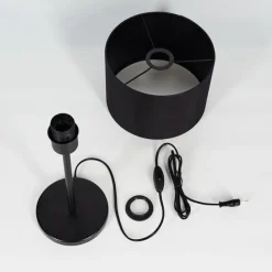 Lampes En Tissu-hofstein Lampe de table Huarate Noir, 1 lumière