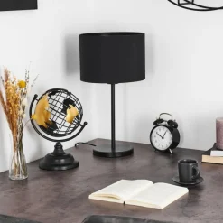 Lampes En Tissu-hofstein Lampe de table Huarate Noir, 1 lumière