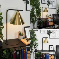 hofstein Lampe de table Hueso Noir, 1 lumière* Lampes À Poser