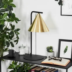 hofstein Lampe de table Hueso Noir, 1 lumière* Lampes À Poser