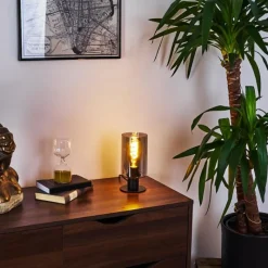 hofstein Lampe de table Hunouri Noir, 1 lumière