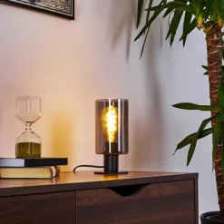 hofstein Lampe de table Hunouri Noir, 1 lumière