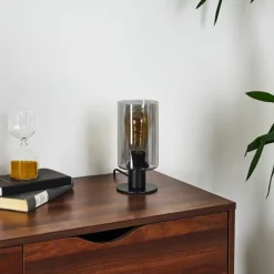 hofstein Lampe de table Hunouri Noir, 1 lumière