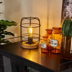 Lampes Industrielles-hofstein Lampe de table Husvik Bois clair, 1 lumière