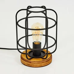 Lampes Industrielles-hofstein Lampe de table Husvik Bois clair, 1 lumière