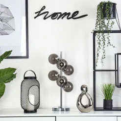 Suspension Verre Fumé-hofstein Lampe de table Hyco Chrome, 6 lumières