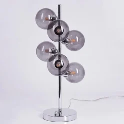 Suspension Verre Fumé-hofstein Lampe de table Hyco Chrome, 6 lumières