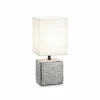 Lampes En Tissu-Luminaires Ideallux Lampe de table Ideallux KALI-1 Gris, Blanc, 1 lumière