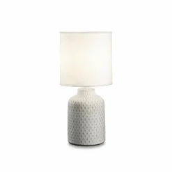 Lampes En Tissu-Luminaires Ideallux Lampe de table Ideallux KALI-3 Gris, Blanc, 1 lumière
