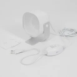 Idual Lampe de table Lilas LED Argenté, 1 lumière, Changeur de couleurs