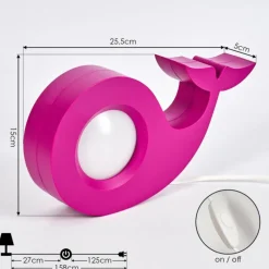 hofstein Lampe de table Ilanz LED Lila, 1 lumière