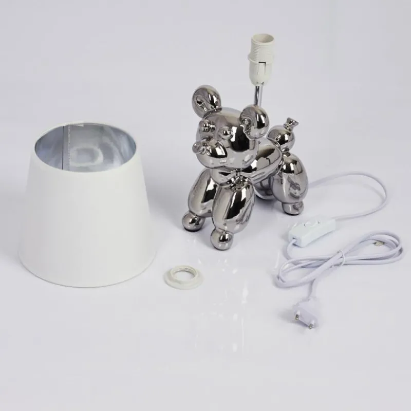 Lampes En Tissu-hofstein Lampe de table Inupal Argenté, 1 lumière