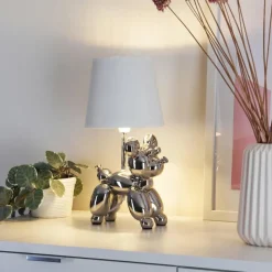 Lampes En Tissu-hofstein Lampe de table Inupal Argenté, 1 lumière