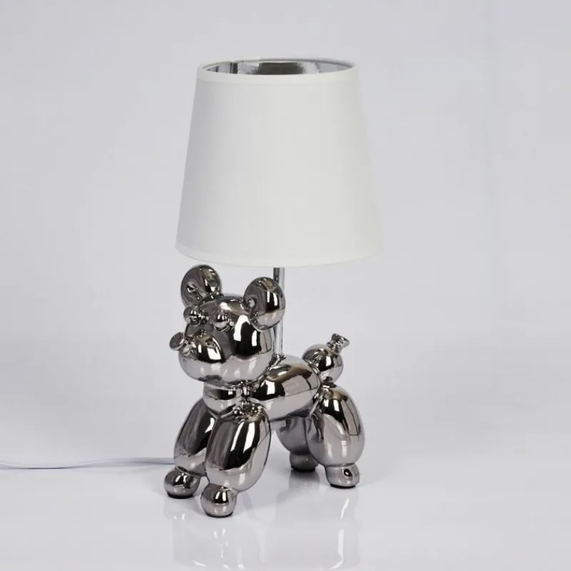 Lampes En Tissu-hofstein Lampe de table Inupal Argenté, 1 lumière