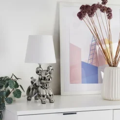 Lampes En Tissu-hofstein Lampe de table Inupal Argenté, 1 lumière