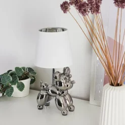 Lampes En Tissu-hofstein Lampe de table Inupal Argenté, 1 lumière