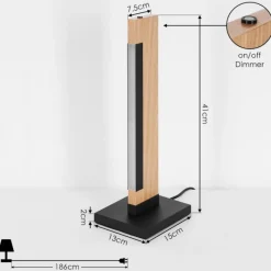 hofstein Lampe de table Inzino LED Écru, Noir, 1 lumière