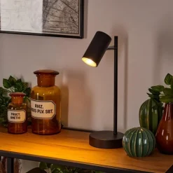 Luminaires Scandinaves-hofstein Lampe de table Javel Chrome, Noir, 1 lumière