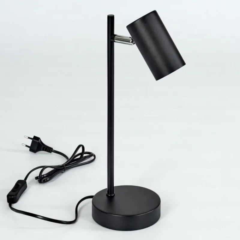 Luminaires Scandinaves-hofstein Lampe de table Javel Chrome, Noir, 1 lumière