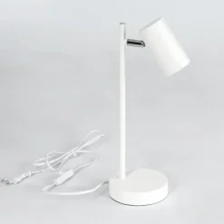 Luminaires Scandinaves-hofstein Lampe de table Javel Chrome, Blanc, 1 lumière