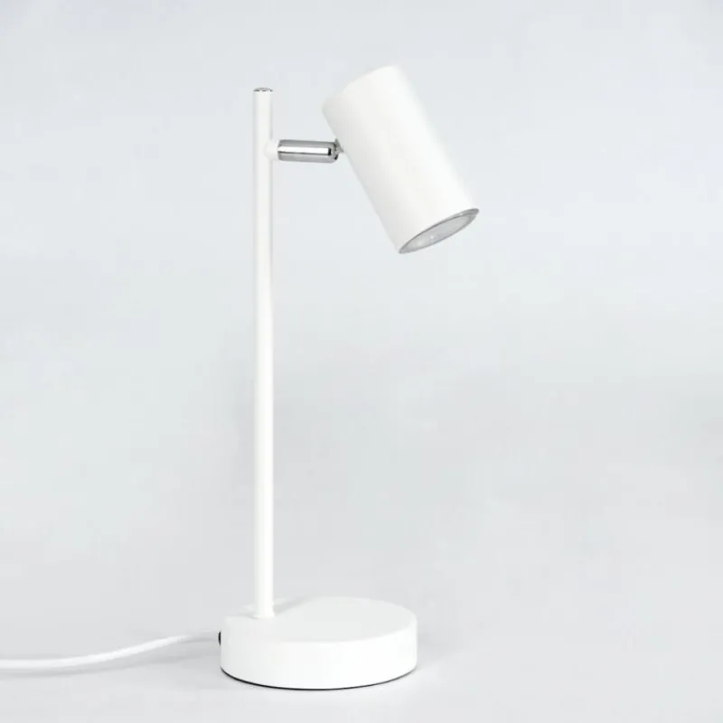 Luminaires Scandinaves-hofstein Lampe de table Javel Chrome, Blanc, 1 lumière