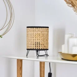 Style Boho-Chic-hofstein Lampe de table Jonas Noir, 1 lumière