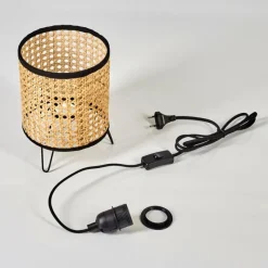 Style Boho-Chic-hofstein Lampe de table Jonas Noir, 1 lumière