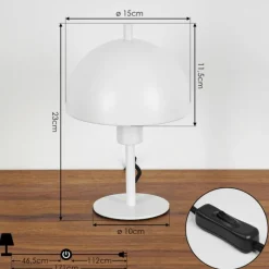 hofstein Lampe de table Kaitulai Blanc, 1 lumière* Lampes À Poser