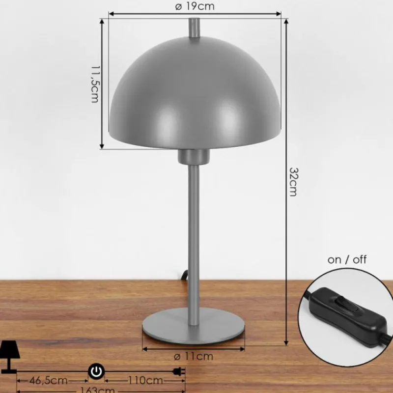 Luminaires Scandinaves-hofstein Lampe de table Kaitulai Gris, 1 lumière