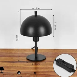 hofstein Lampe de table Kaitulai Noir, 1 lumière* Lampes À Poser