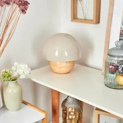 Luminaires Scandinaves-hofstein Lampe de table Kanchriech Écru, 1 lumière