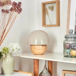 Luminaires Scandinaves-hofstein Lampe de table Kanchriech Écru, 1 lumière