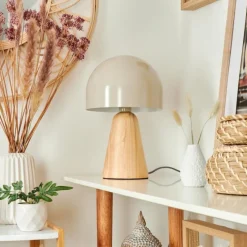 Luminaires Scandinaves-hofstein Lampe de table Kanchriech Écru, 1 lumière