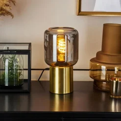 hofstein Lampe de table Keppoch Laiton, 1 lumière