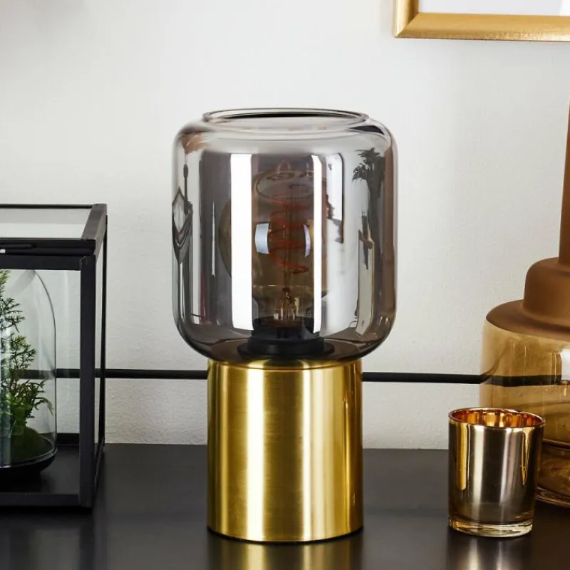 hofstein Lampe de table Keppoch Laiton, 1 lumière