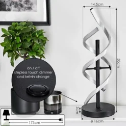 hofstein Lampe de table Khovet LED Noir, 1 lumière