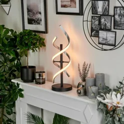 hofstein Lampe de table Khovet LED Noir, 1 lumière