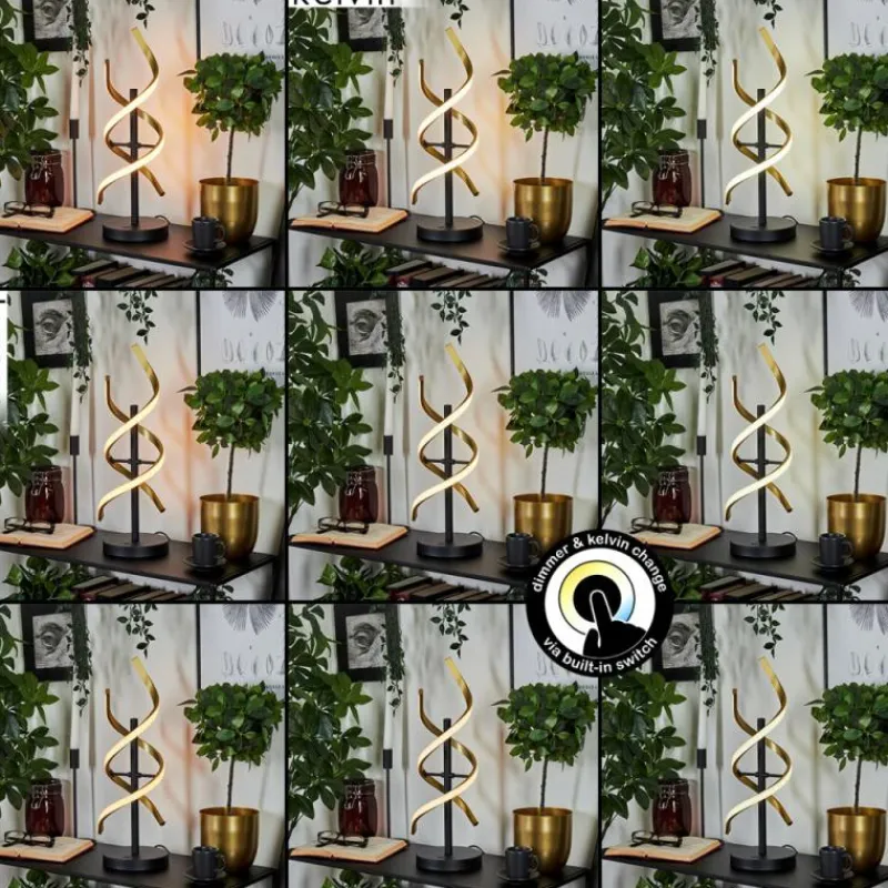 hofstein Lampe de table Khovet LED Noir, 1 lumière