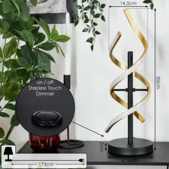 hofstein Lampe de table Khovet LED Noir, 1 lumière