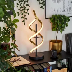 hofstein Lampe de table Khovet LED Noir, 1 lumière