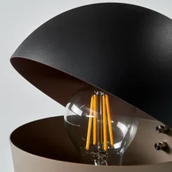 hofstein Lampe de table Khyong Beige, Noir, 1 lumière