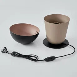 hofstein Lampe de table Khyong Beige, Noir, 1 lumière