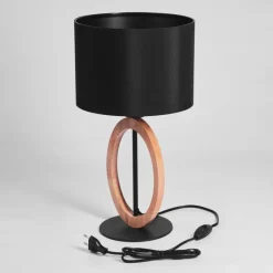 Lampes En Tissu-hofstein Lampe de table Kintore Brun, Noir, 1 lumière