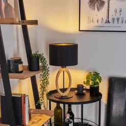 Lampes En Tissu-hofstein Lampe de table Kintore Brun, Noir, 1 lumière