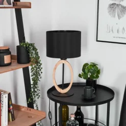 Lampes En Tissu-hofstein Lampe de table Kintore Brun, Noir, 1 lumière